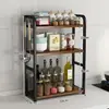 Prateleira Suporte para Temperos de Cozinha Bancada Multicamadas Estreita Pequena Temperos Frascos de Temperos Prateleira de Armazenamento Universal
