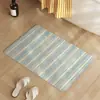 Alfombrilla de suelo de tierra de diatomeas a rayas estilo Ins para entrada de casa, felpudo de entrada, alfombrilla de baño, alfombrilla absorbente para el pie para puerta de inodoro