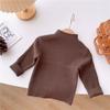 [En stock] Suéter de cuello alto estilo coreano estilo western para niñas Ropa interior de punto elástico estilo western para bebés niños