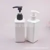Botella de gel de ducha 200ML con bomba, botella cuadrada de plástico PET, botella dispensadora de loción 200ml, botella dispensadora de champú