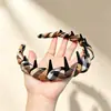Diadema Retorcida Pied de Poule Cráneo Alto Antideslizante No Aprieta la Cabeza Presionando el Cabello Diadema Estilo Escolar Accesorios para el Cabello de Niñas En Stock Venta al por Mayor