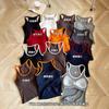 Moda Otoño e Invierno Nuevo Chaleco Delgado de Color Bloqueado Cepillado Cuello en U Francés para Mujer con Sujetador Incorporado y Camisola Tendencia