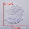 Adesivo de Aplique Flor Rosa de Tamanho Grande, Médio e Pequeno para Toalha de Mesa de Hotel e Lençol de Cama Reparo de Manchas Decalque para Passar a Ferro Adesivo para Tecido com Furo de Cigarro