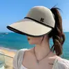 Gorra de Mujer para Exterior con Protección Solar Sombrilla para el Sol Gorra para Cabeza Grande Mostrando Cara Pequeña Alta Calidad 2025 Popular en Internet Mujer