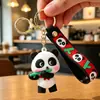 Llavero de Panda Lindo Estilo Chino Transfronterizo con Bambú, Adecuado para Estudiantes, Parejas, Bolsos y Llaveros de Coche