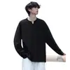 Moletom Masculino Outono Tendência Marca Casual Roupa de Casal Falso Duas Peças Solto Versátil Calça Masculina Jaqueta Masculina Top