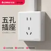 Zhigao Enchufe de Montaje Superficial Caja Abierta de Pared 10A Cinco Agujeros Multiorificio Panel de Interruptores Doméstico Ultradelgado Venta al por Mayor