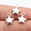 Pingente de Estrela Prata Antiga 15x12mm 1.6g Zakka Pequenos Acessórios de Pingente