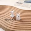 Huhu Meng Leche Mascota Resina Flock Estéreo Lindo Oso de Peluche Corgi Perro Llavero DIY Colgante para Teléfono Móvil Accesorios