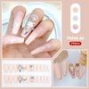 Esmalte de uñas exclusivo transfronterizo Parche de uña postiza de cuadros con pedrería Día de San Valentín ventas directas de fábrica de esmalte de uñas