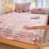 Manta de Cama de Leche de Invierno de Felpa Pieza Única Juego de Sábanas Infantiles con Más Terciopelo Manta de Cama Dormitorio Protector de Colchón Totalmente Envuelto de Felpa de Coral