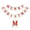 Banner de Feriado de Natal Transfronteiriço Feliz Natal Bandeira de Cauda de Andorinha Branco Leitoso Decoração Amarela para Eventos Atacado