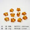 Hanyuyuan Folha de Prata Estrela de Cinco Pontas Vidro Contas Soltas Pulseira Colar Acessórios para Joias DIY Furo Reto Material de Vidro Estrela