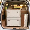 Caja de Camping Exterior Super Gran Capacidad Caja de Almacenamiento Plegable Caja con Carrito Móvil Caja de Mesa Mesa de Camping Plegable Elevable Tres en Uno