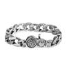 Pulsera de Plata para Hombre con Personalidad, Artesanía Fina, Joyería Hecha a Mano Vintage Antigua de Plata Tailandesa, Joyería de Plata S925, Mantra de Seis Palabras