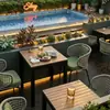 Mesas e Cadeiras de Exterior para Pátio, Jardim, Terraço, Exterior à Beira-Mar, Restaurante Ocidental, Cafeteria, Sala de Jantar e Alojamento, Conjunto de Mesa e Cadeiras com Sofá
