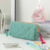 Estuche escolar de gran capacidad con bloques de color, bolsa de almacenamiento de cosméticos portátil estilo ins, organizador de escritorio para cuidado de la piel