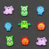 Charms para Zapatos Crocs Decoraciones para Zapatos DIY Divertidos de Dibujos Animados Accesorios Texturizados Serie de Pequeños Monstruos Lindos Charms para Zapatos