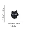 Parches de tela bordados, parches bordados por computadora, parches de bordado de gatito negro estilo curativo, parches DIY para ropa y bolsos