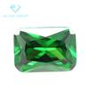 Directo de fábrica 5A rectangular circonio verde piedra desnuda sintético fondo puntiagudo bisel flor coche abuela verde piedra blanca taladro CZ