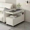 Nueva mesa lateral inteligente para sofá para espacios pequeños, mesa lateral multifuncional moderna minimalista móvil con ruedas
