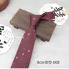 Gravata para Homens, Formal de Negócios com Listras e Bolinhas 8cm, Cor Vinho Café, Acessório para Camisa Social