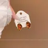 Pendientes Irregulares Color Café Retro Maillard para Mujer, Estilo Hong Kong, Gama Alta, Únicos, Hermosos Pendientes, Populares en Línea