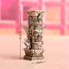 Latão Puro Sanxingdui Cabeça Chata Zumbi Item Vintage Antigo Decoração de Casa Desktop Animal de Estimação de Chá Artesanato Ornamento de Cobre