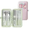 Set de uñas de acero inoxidable de alta gama fabricado con precisión alemana, diseño lindo de caricatura, caja de regalo de tijeras para uñas de alta calidad, cortaúñas