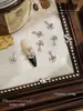 Decorações de Nail Art em Formato de Cruz com Diamantes, Acessórios de Unha Gótico Brilhantes Tendência em Liga de Strass Usáveis, Strass para Unhas Atacado