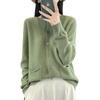 2024 Cardigan de Punto Listo para Usar de Primera Línea Ropa Exterior para Mujer Suéter Holgado Cuello Redondo con Bolsillo Capa Exterior Tejido de Primavera y Otoño