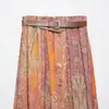 Vestido de moda de la marca Z, superventas transfronterizo en AliExpress, estampado Paisley INS midi europeo y americano, ropa para mujer, color de la imagen, ZA sexy