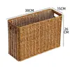 Suministro Exclusivo Transfronterizo de Cajas de Almacenamiento Angostas y Altas con Tapa, Cestas para Revistas de Espacio en Casa, Cajas de Almacenamiento de Mimbre Sintético, Cajas de Almacenamiento para Esquina