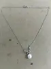 Collar de circonia y perla estilo lujo ligero para mujer, cadena para clavícula, colgante simple y elegante, accesorio versátil de alta gama, diseño de nicho