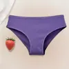 Ropa interior de algodón acanalado transfronteriza para mujer, transpirable, amigable con la piel, calzones para niña