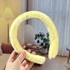 Arco de Cabelo DIY Base Embrião Pelúcia Semiacabado Faixa de Cabelo Feminina Outono e Inverno Enfeite de Cabeça Cor Doce Feito à Mão Fivela de Cabeça Enfeite de Cabeça Veludo Teddy
