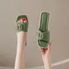 Sandalias Planas de Verano para Mujer Transfronterizas, Pantuflas de Deslizamiento de Moda, Antideslizantes, Sandalias Casuales de Playa, Transpirables y Ligeras