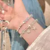Pulsera de Puntadas con Cuentas de Plata Rota de Estrella de Mar para Vacaciones en la Costa para Mujeres 2025 Nuevo Lujo Accesible Exquisito Pulsera de Nicho Pulsera
