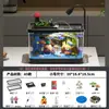 Tanque de Peces Ecológico Seleccionado Cuidadosamente para el Hogar, Escritorio, Paisajismo, Tanque de Corriente Auto-Circulante, Tanque de Plástico para Tortugas de Oficina