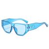 Gafas de sol de moda europeas y americanas con montura completa poligonal 2024, estilo coreano, informales, combinables, para hombres y mujeres.