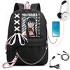Nueva mochila escolar de anime para estudiantes, adolescentes y niñas, con temática de espías y juegos de rol.