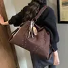 Bolso de Gamuza Gran Capacidad Bolso Tote para Mujer Estilo Retro Bolso de Hombro de Gamuza Mate Bolso Versátil para Viaje de Otoño e Invierno para Mujer