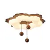 Luminária de Teto Minimalista 2026 Novo Estilo Vintage Meio do Século para Quarto Infantil com Acabamento de Alto Padrão, Iluminação de Designer para Quarto Estilo Madeira Natural