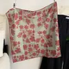 Lenço Quadrado Pequeno de Algodão Puro 58cm Elegante Versátil Estilo Coreano Primavera e Outono Lenço Pequeno Decorativo Lenço Pequeno Lenço Pequeno de Seda para Mulheres 2025