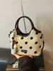 Bolso Cubo de Gran Capacidad con Lunares para Mujer 2026 Verano Nuevo Estilo Coreano Bolso de Mano de Nicho Bolso Cruzado Bolso de Viaje