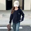 Jeans de Perro Salchicha para Niños Estilo Coreano 2025 Conjunto de Ropa de Otoño para Niñas Mayores Nuevo Suéter Cardigan para Niñas