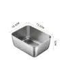 Plato Cuadrado de Acero Inoxidable con Tapa Rectangular Caja Conservadora de Frescura Plato para Platos Fríos Caja para Encurtidos Tiramisú Plato Toalla Multiusos