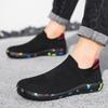 Cross-border Novos sapatos de caminhada plus size leves sem cadarço elástico superior meias de bico largo sapatos espalhados sapatos descalços