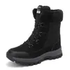 Botas de Nieve Gruesas de Invierno de Talla Grande Transfronterizas para Mujer, Botas Cálidas de Media Caña con Forro de Polar para Viajes al Aire Libre E18