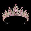 Coroa de Princesa Europeia e Americana para Festa de Aniversário Cruzada Liga de Zinco Strass Coroa de Noiva Adorno de Cabeça Acessório de Cabelo para Vestido de Noiva Faixa de Cabeça